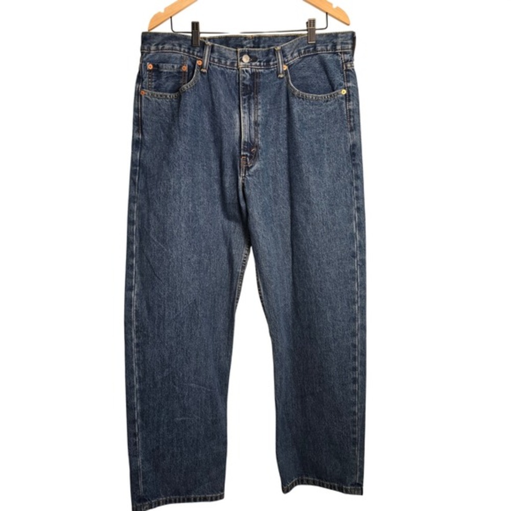 Levi Strauss 550 Jeans W38 L30 Blue Denim Relaxed Fit Basic Essential